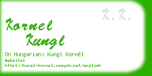 kornel kungl business card